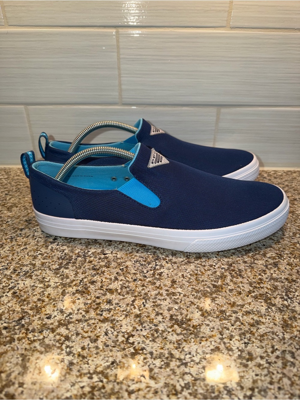 Columbia Navy and Cyan Slip-On Men’s Casual Shoes